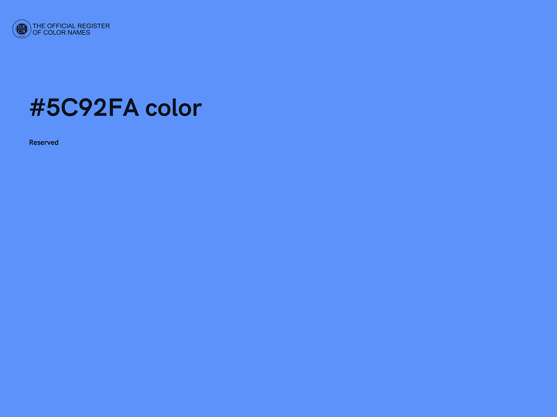 #5C92FA color image