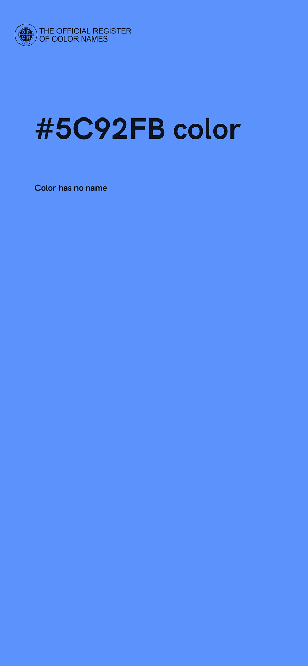 #5C92FB color image