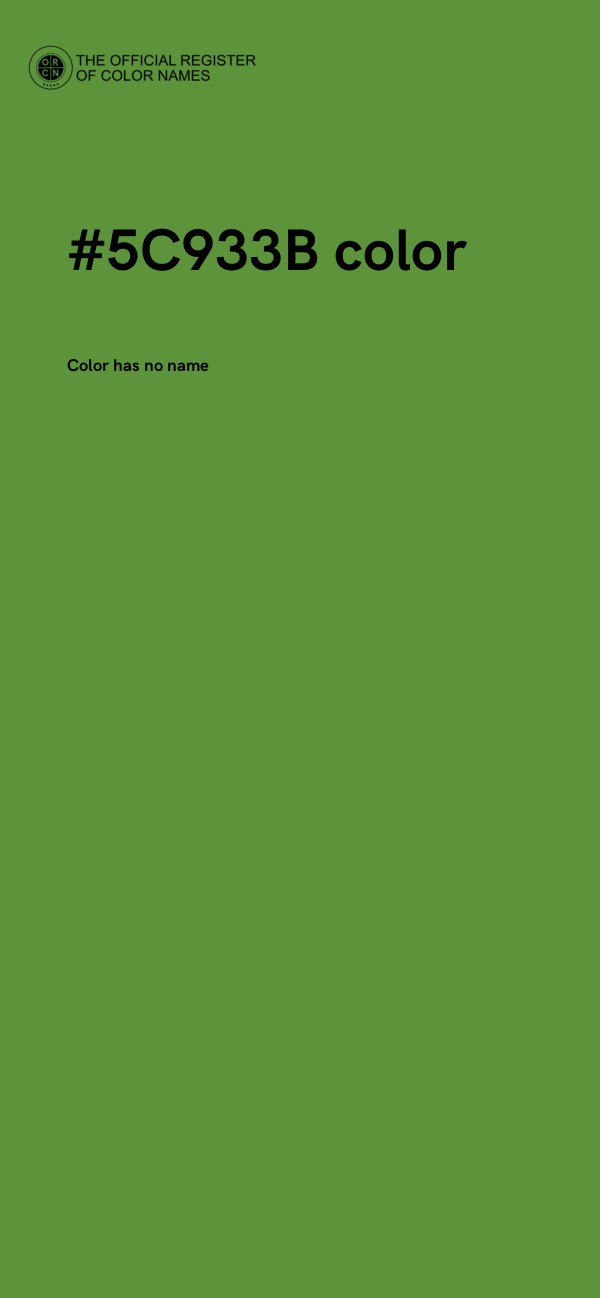 #5C933B color image
