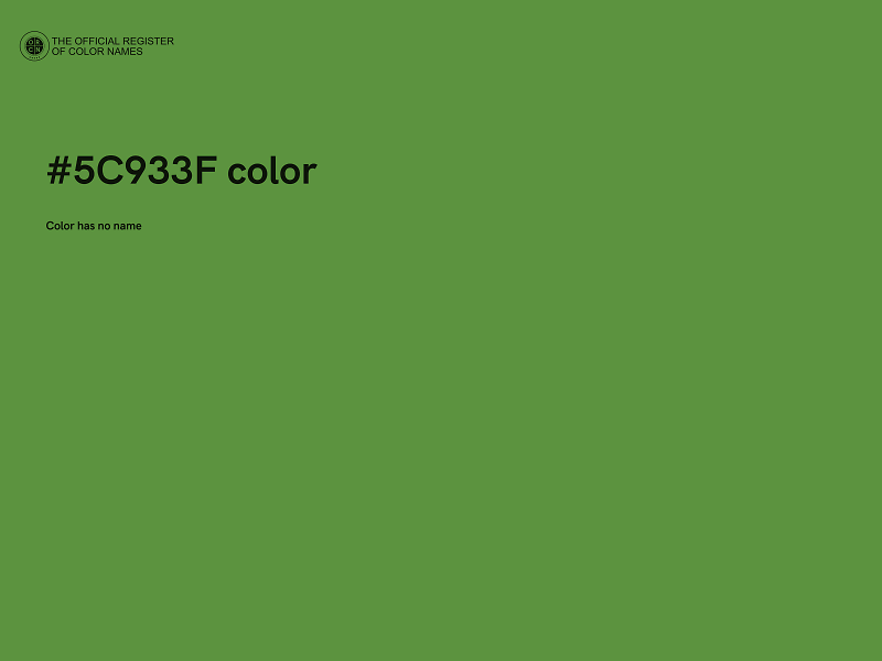 #5C933F color image