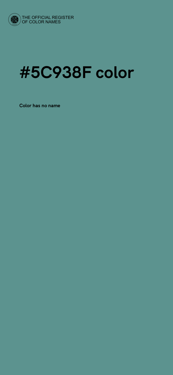 #5C938F color image