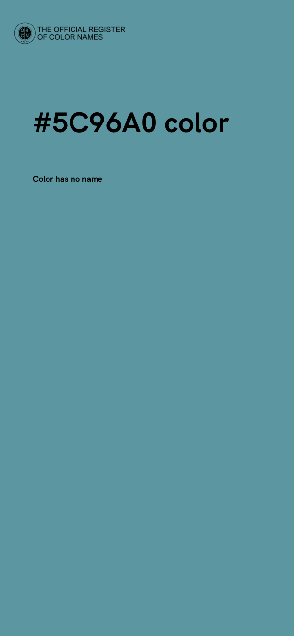 #5C96A0 color image
