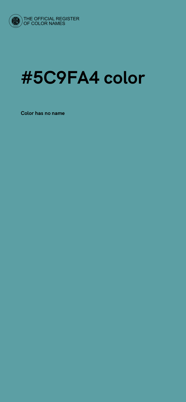 #5C9FA4 color image