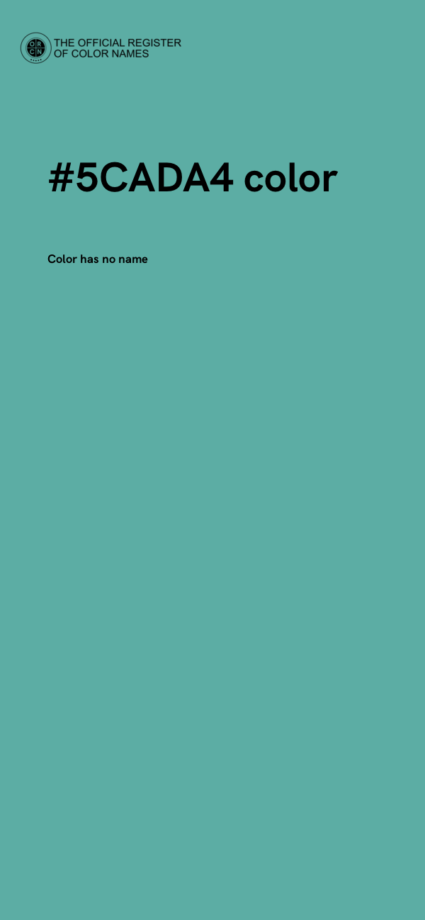 #5CADA4 color image