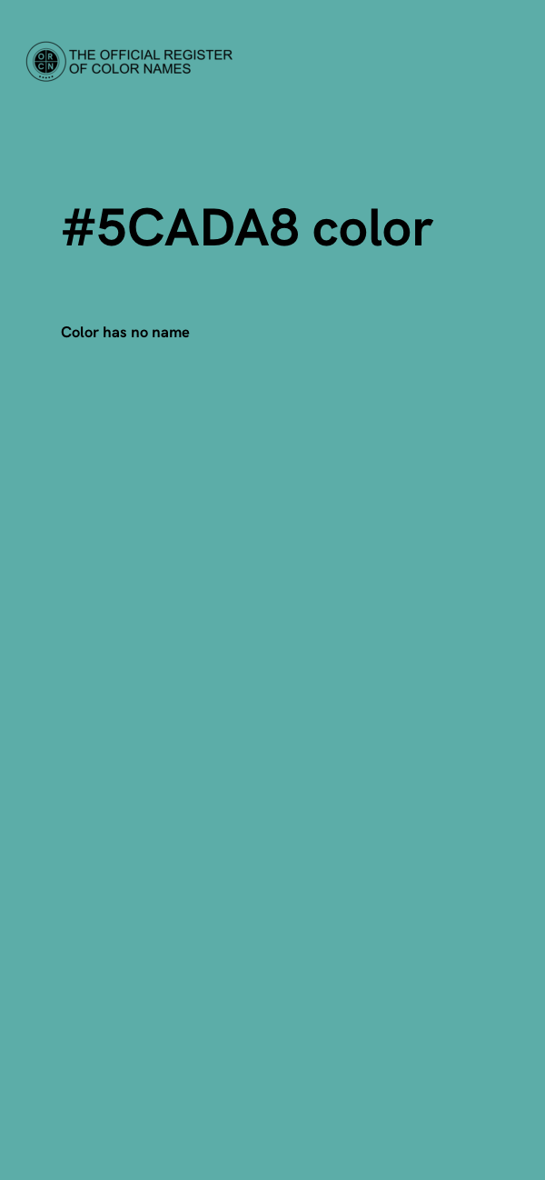 #5CADA8 color image