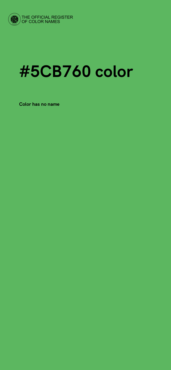 #5CB760 color image
