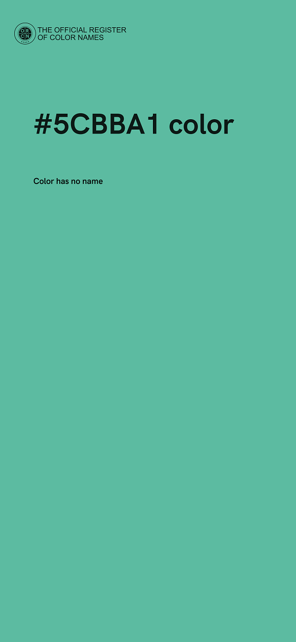 #5CBBA1 color image