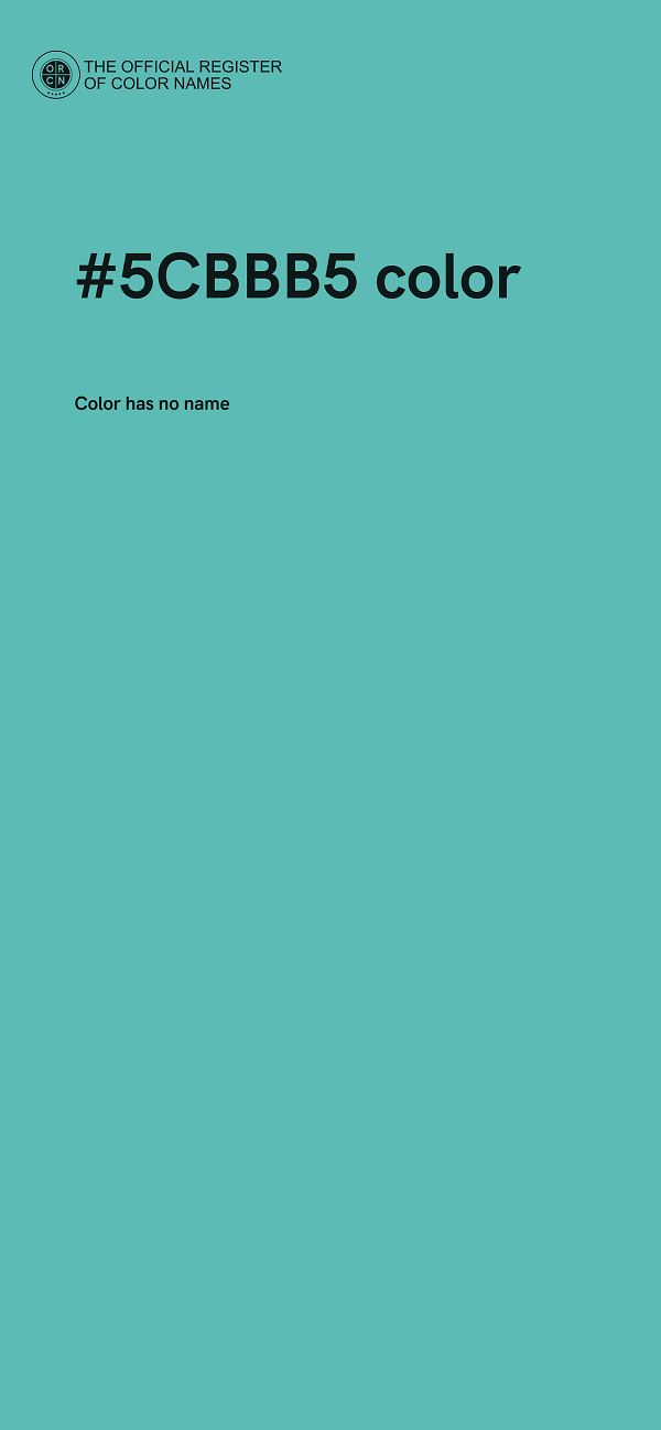 #5CBBB5 color image