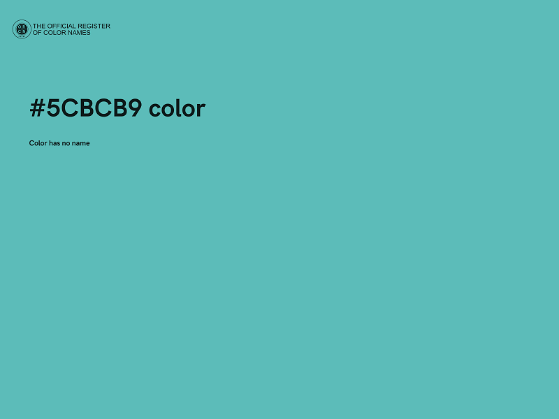 #5CBCB9 color image