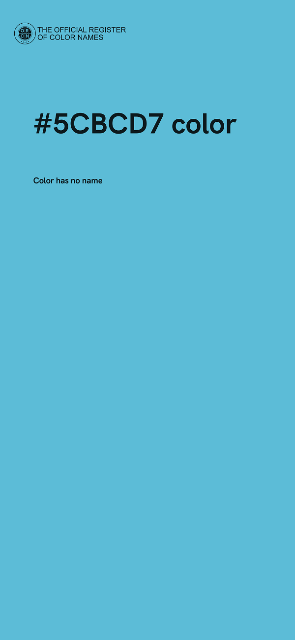 #5CBCD7 color image