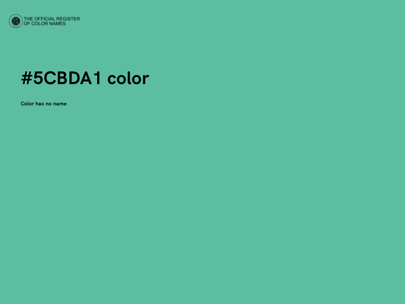 #5CBDA1 color image