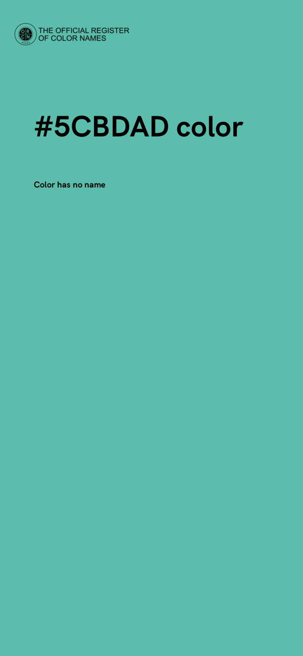#5CBDAD color image
