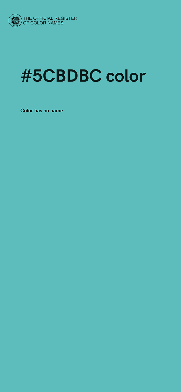 #5CBDBC color image