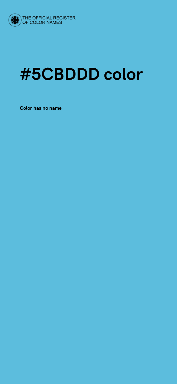 #5CBDDD color image