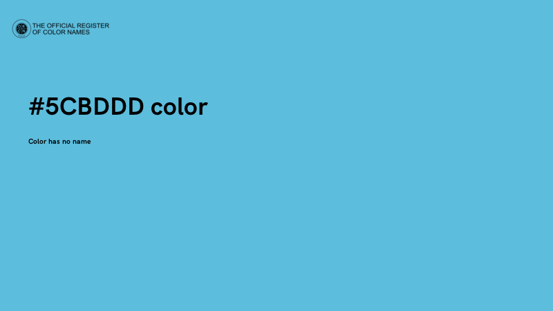#5CBDDD color image