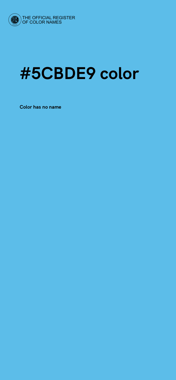 #5CBDE9 color image