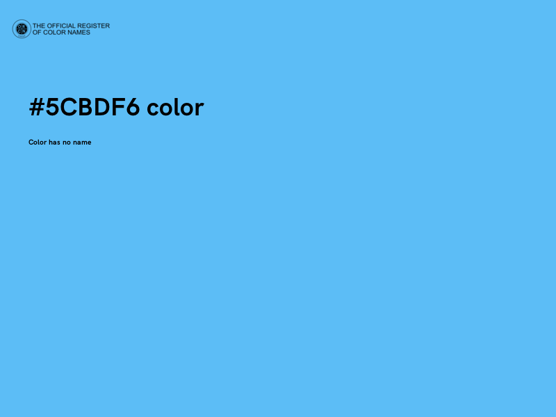 #5CBDF6 color image