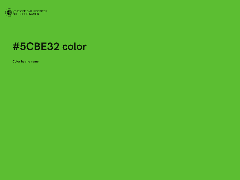 #5CBE32 color image