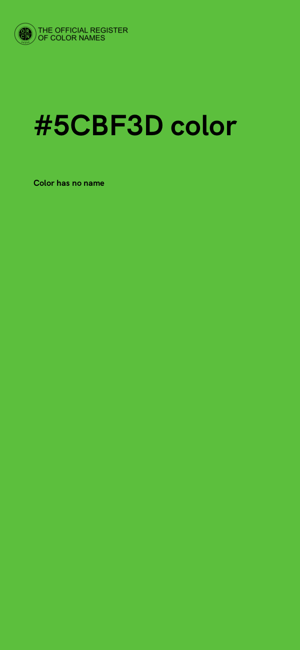 #5CBF3D color image