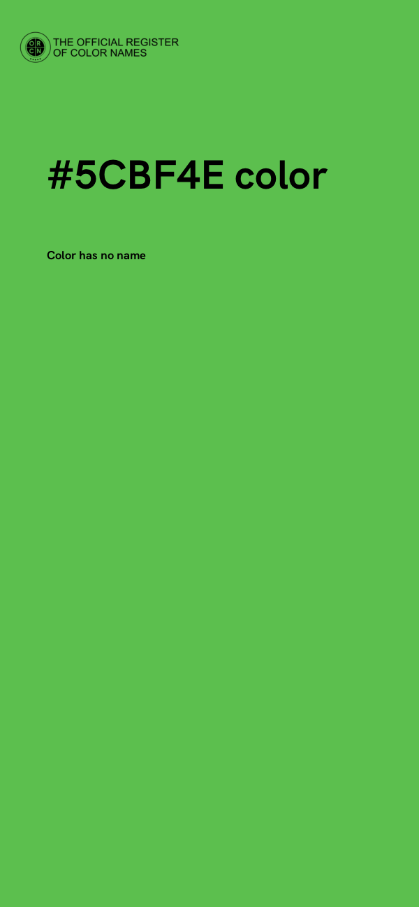 #5CBF4E color image