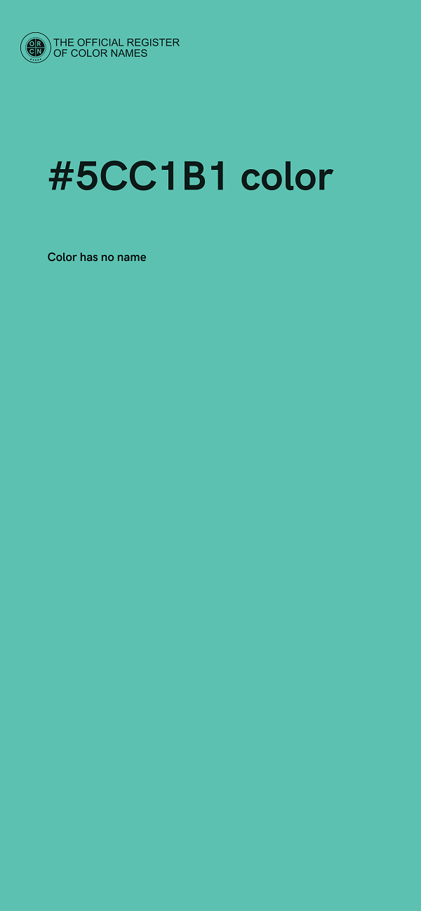 #5CC1B1 color image