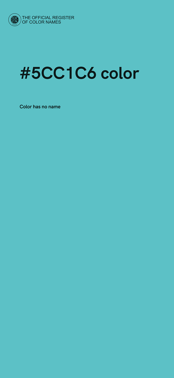 #5CC1C6 color image