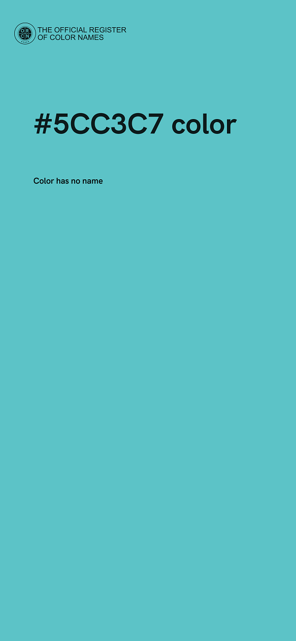 #5CC3C7 color image