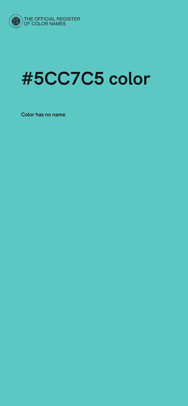 #5CC7C5 color image