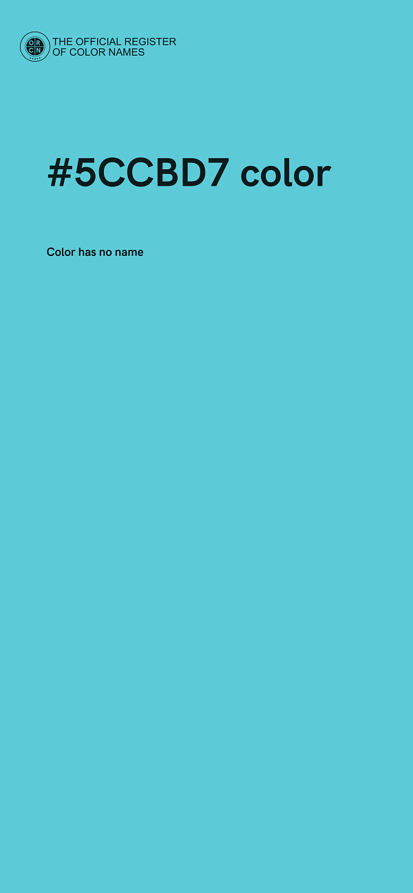 #5CCBD7 color image
