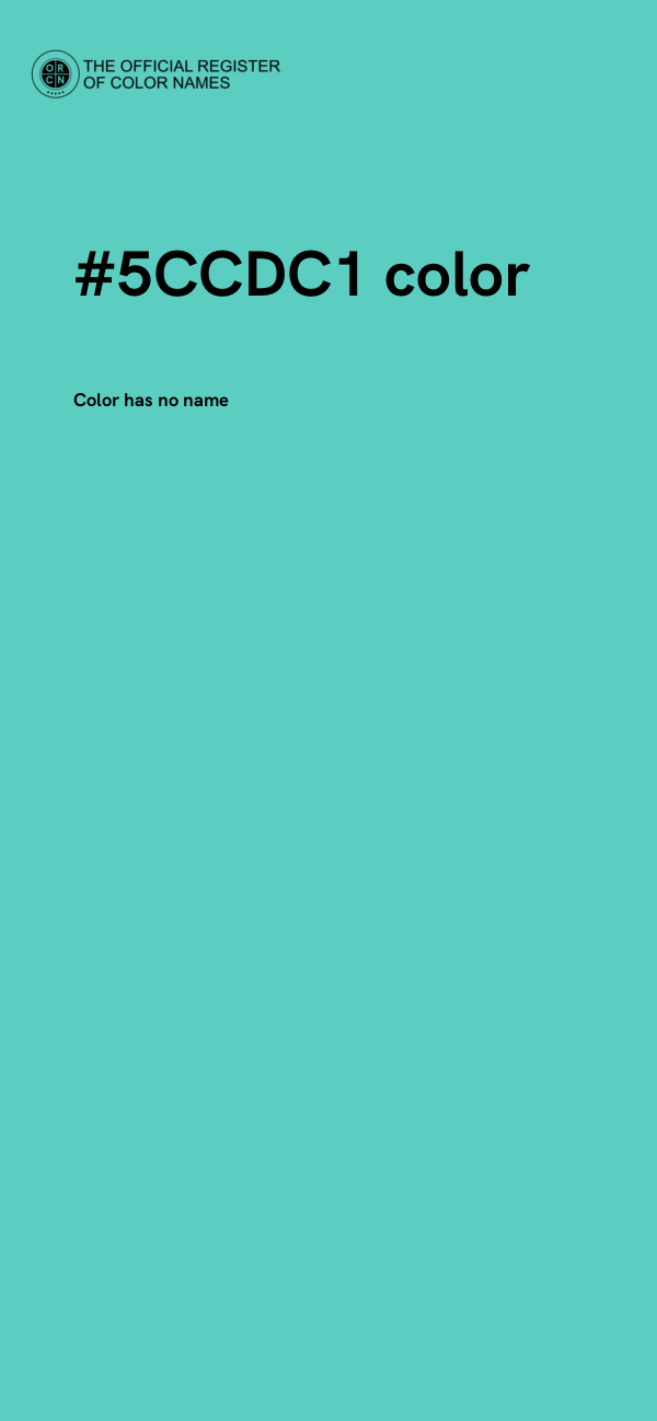 #5CCDC1 color image