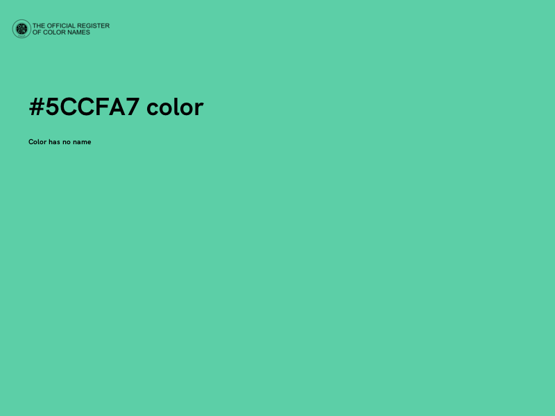 #5CCFA7 color image