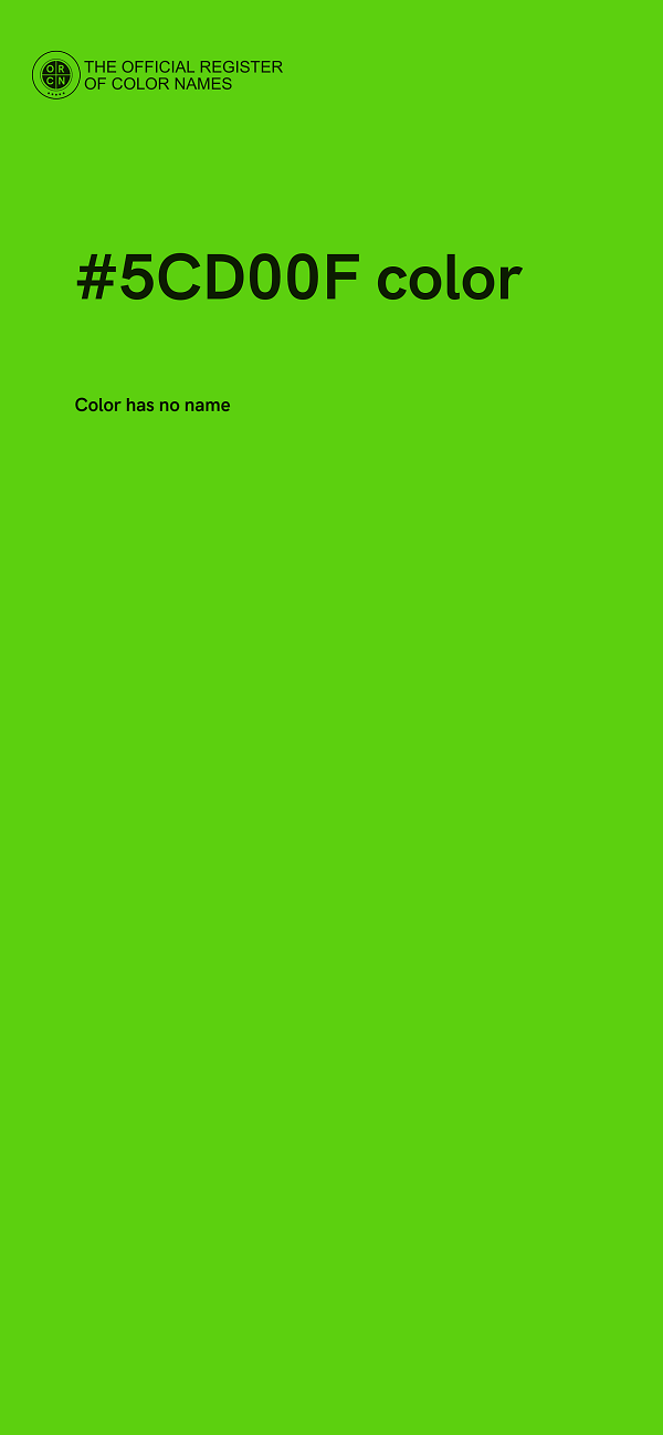 #5CD00F color image