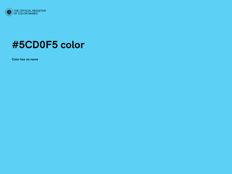 #5CD0F5 color image