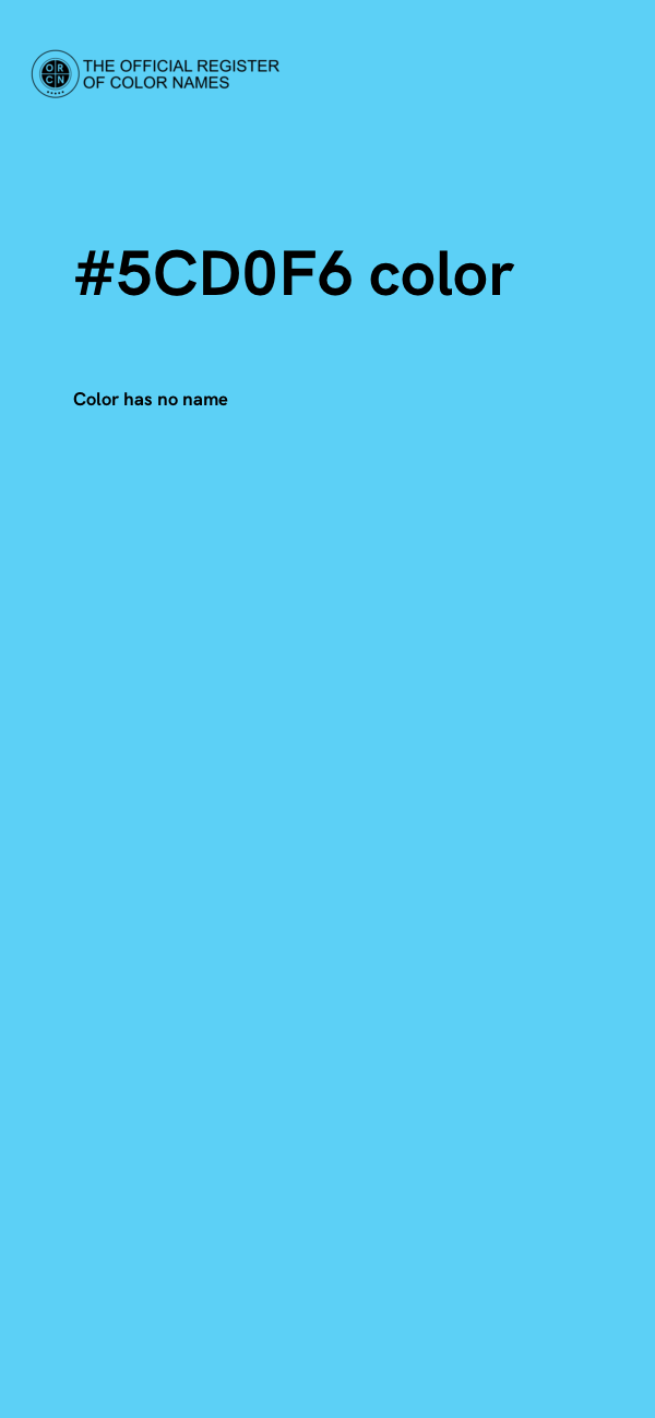 #5CD0F6 color image