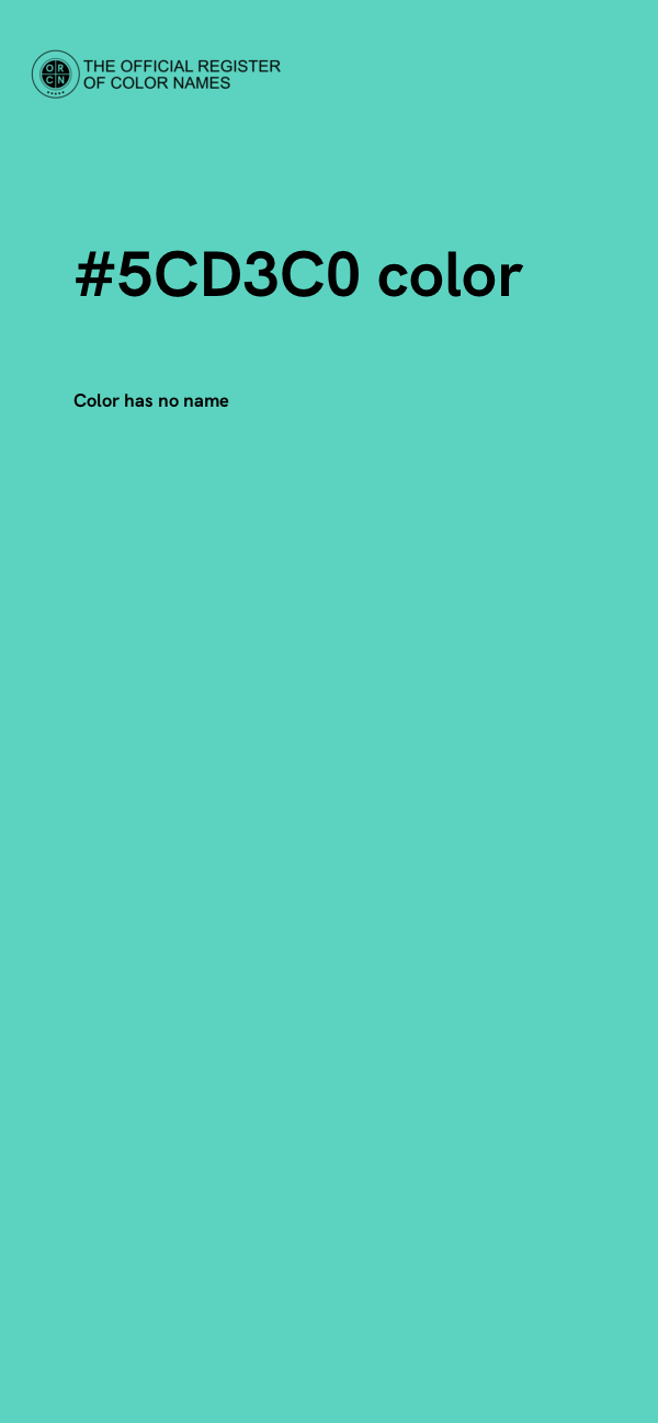 #5CD3C0 color image