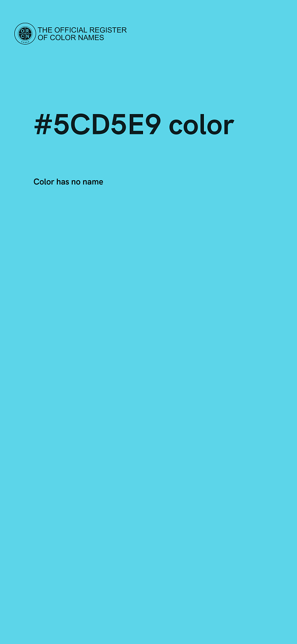 #5CD5E9 color image