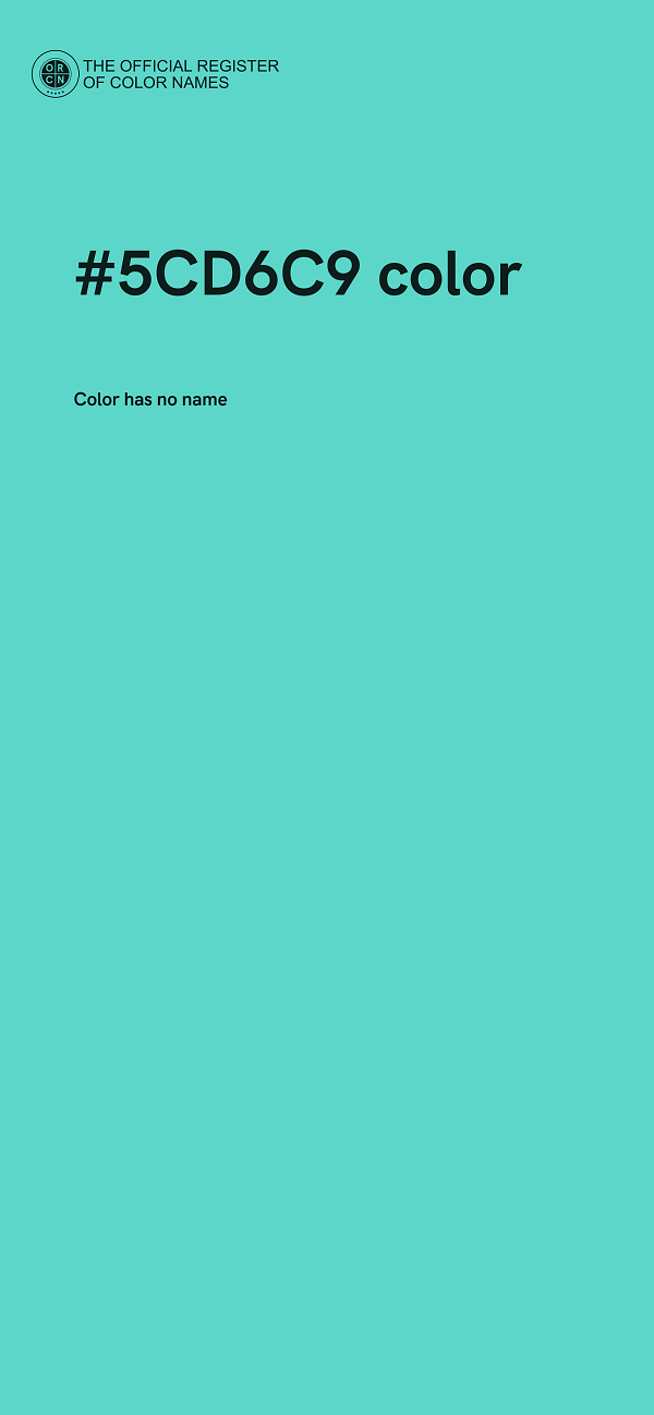 #5CD6C9 color image