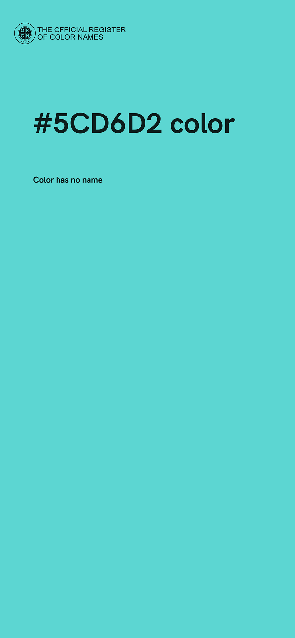 #5CD6D2 color image