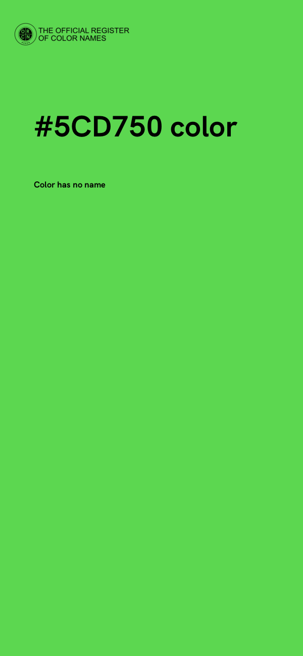 #5CD750 color image