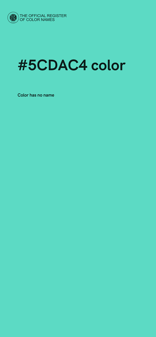 #5CDAC4 color image