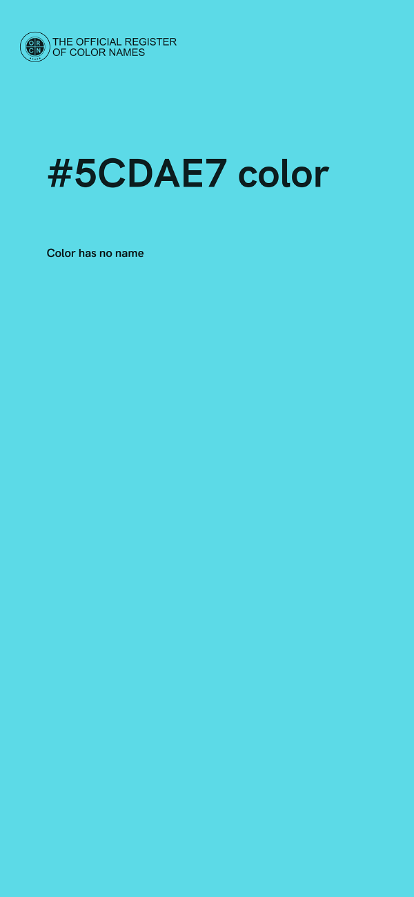 #5CDAE7 color image