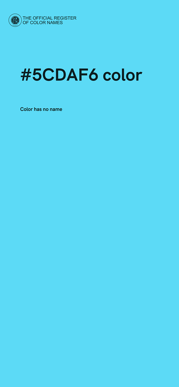 #5CDAF6 color image