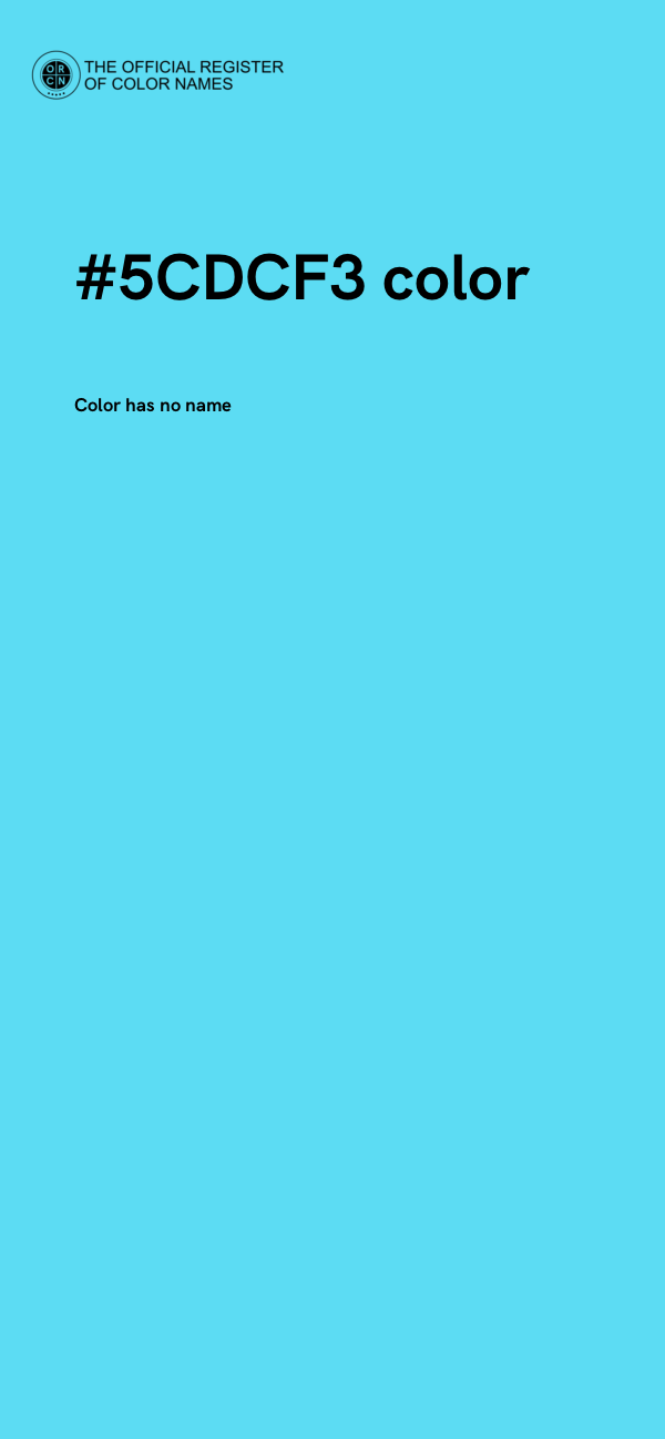 #5CDCF3 color image