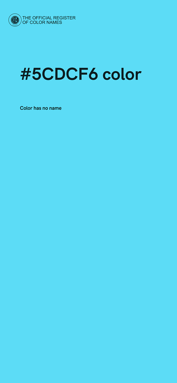 #5CDCF6 color image
