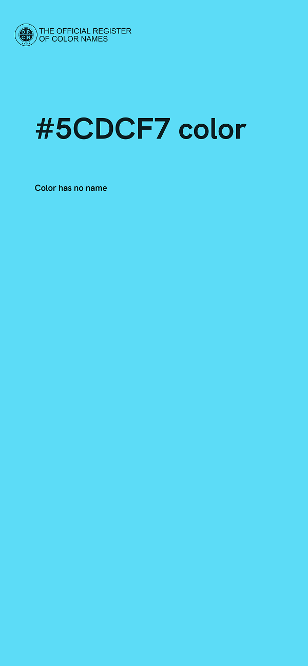 #5CDCF7 color image