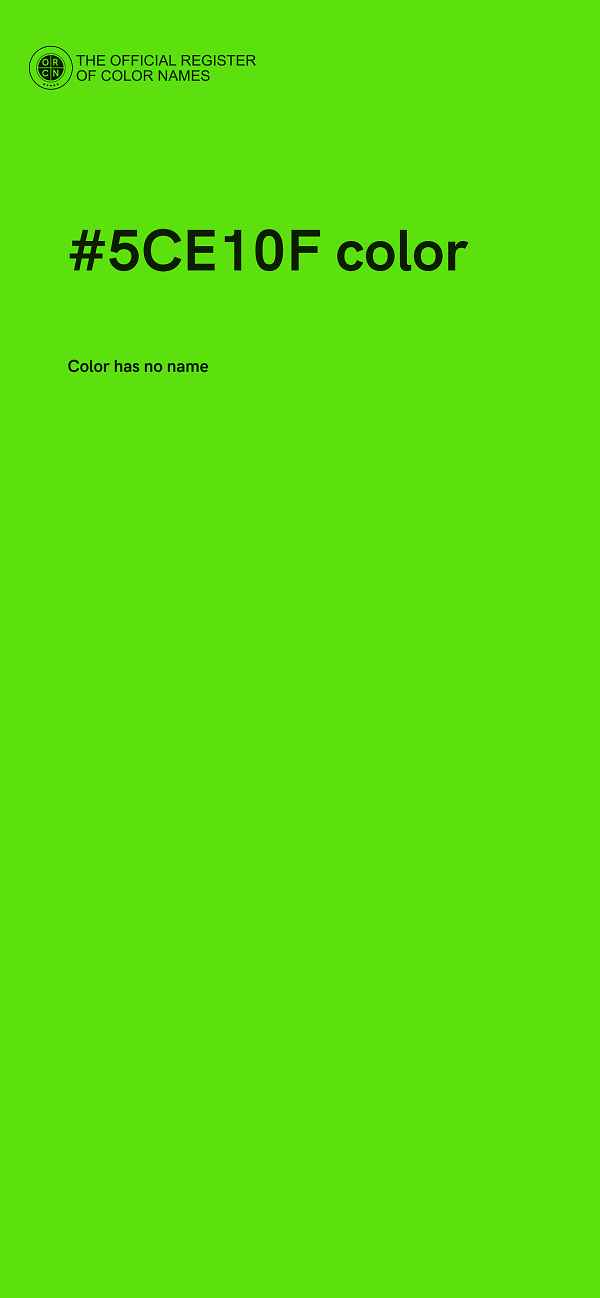 #5CE10F color image
