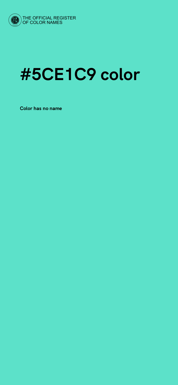 #5CE1C9 color image
