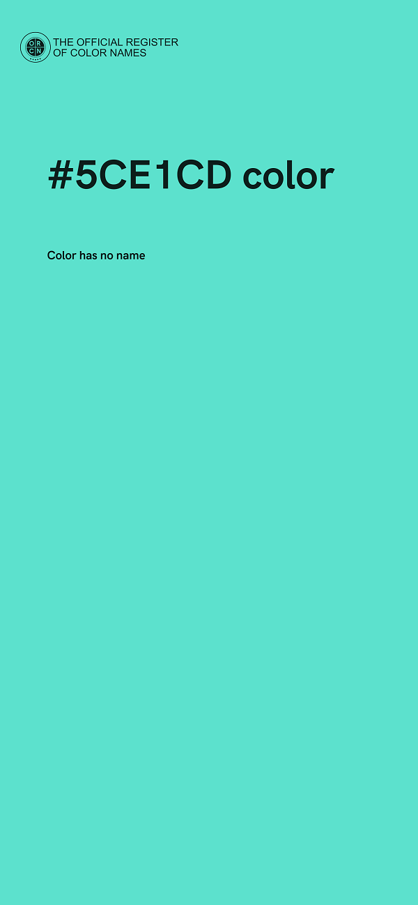 #5CE1CD color image