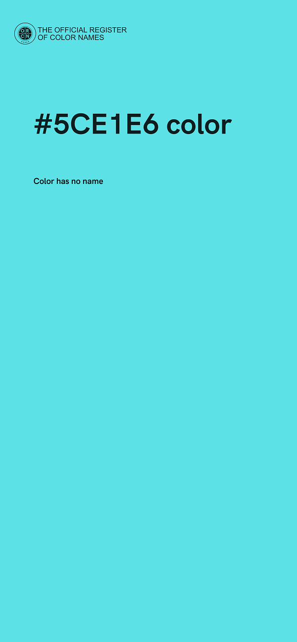 #5CE1E6 color image