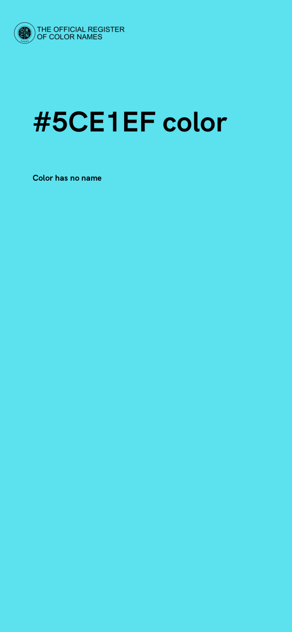 #5CE1EF color image